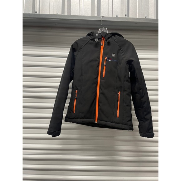 OUTCOOL Heated/Slim-Fit Hooded Light Ski Sport Jacket. - Picture 1 of 10